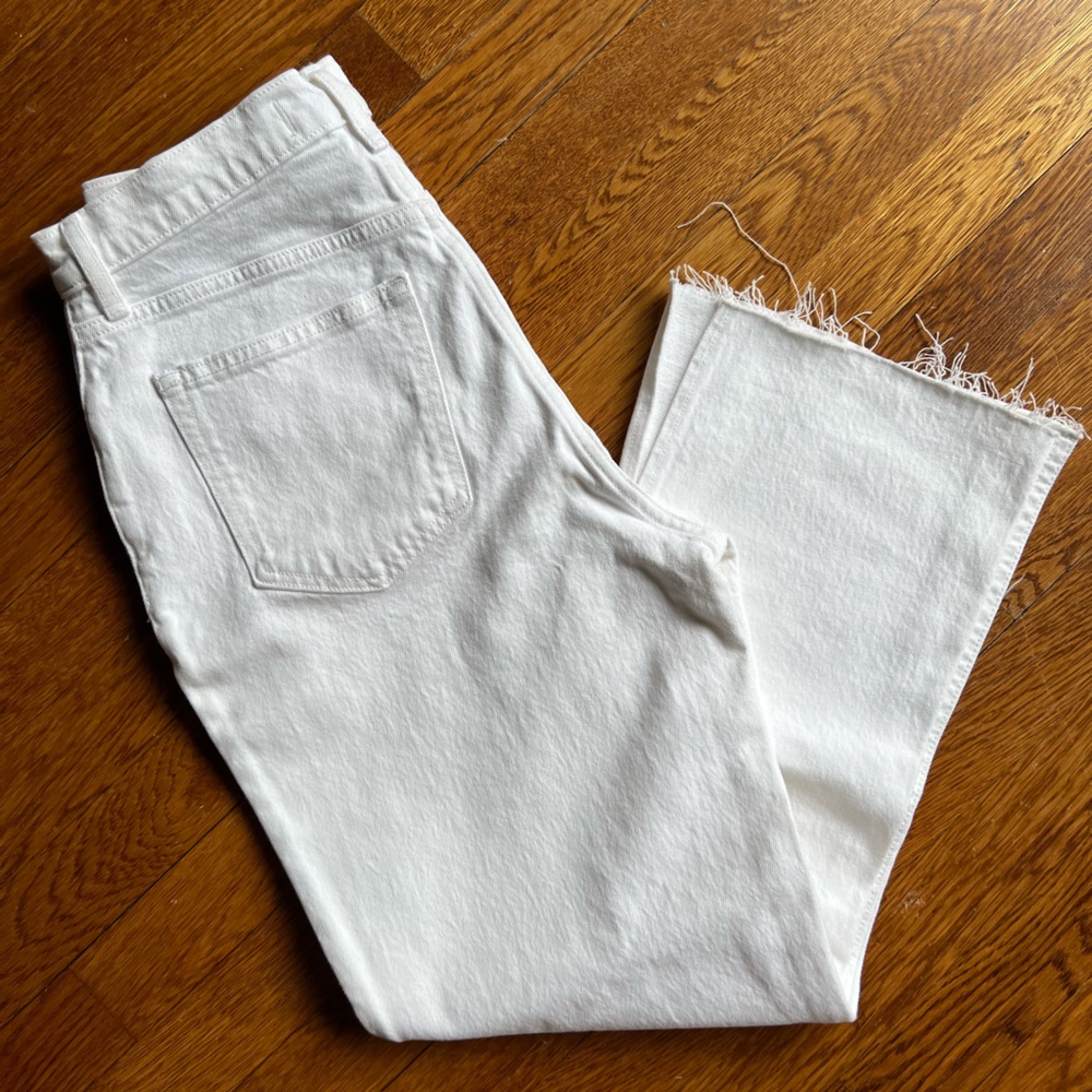 NEW Abercrombie High Rise Kick Flare White Denim 29/8R